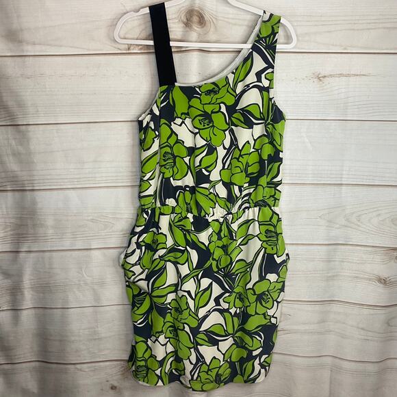 Worth Green & Purple Floral Print Sleeveless Dress Size 8 - Picture 1 of 5